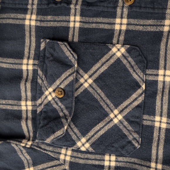 Blue And White Plaid Shirt Size Large - Picture 6 of 11